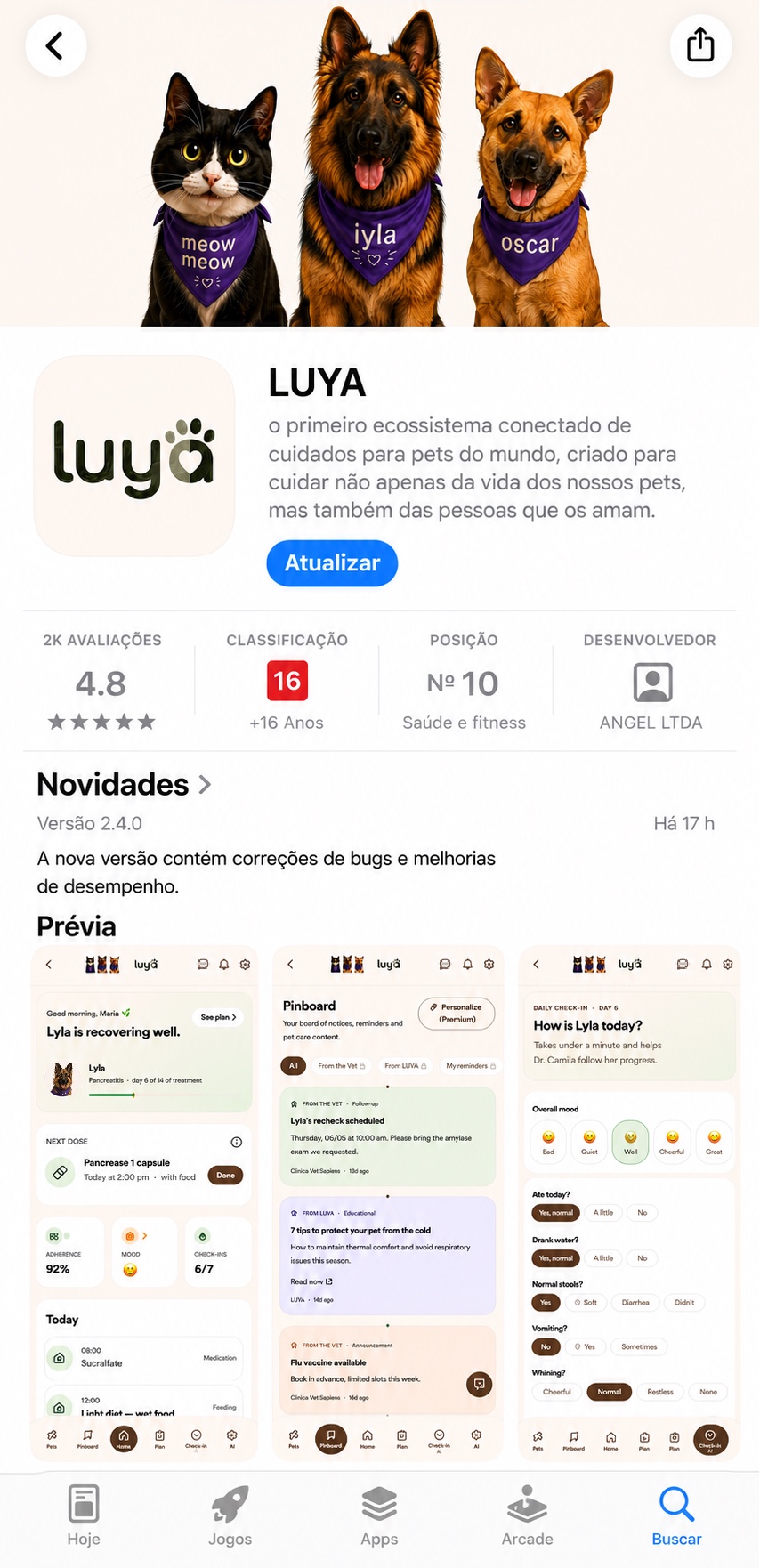 Baixar na App Store — LUYA